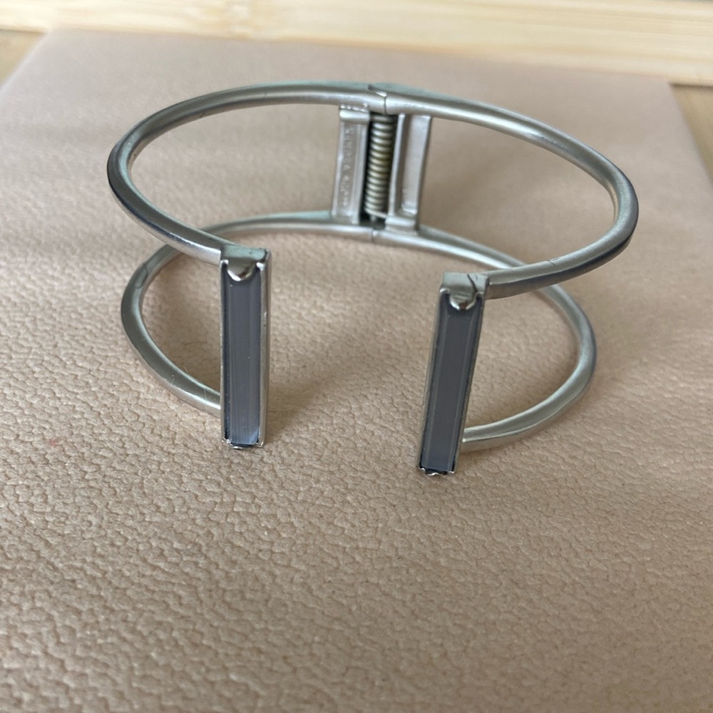 Kendra scott Gavin Grey stone and silver - Hinged Cuff bracelet large